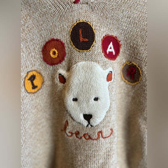 Adorable 100% Cotton Gymboree Polar Bear Hooded Sweater unisex, 4T ❄️🩷✨ - Picture 3 of 6